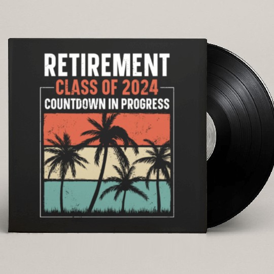 2024 Retirement Countdown Beach Custom Vinyl Record Sleeves