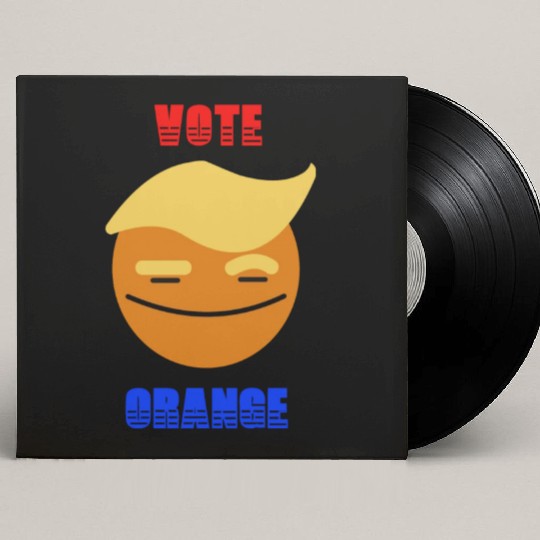 Support Donald J. Trump. Vote Orange Trump Smile Custom Vinyl Record Sleeves