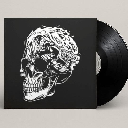 Surfing Surfer Skull Skull Nature Custom Vinyl Record Sleeves