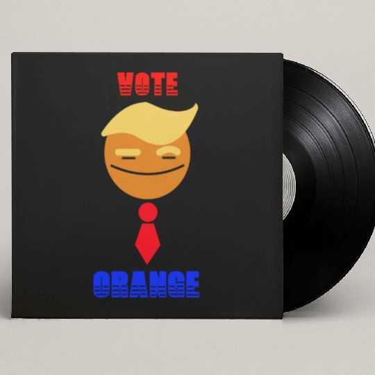 Support Donald Trump. Vote Orange Red Tie Trump Custom Vinyl Record Sleeves