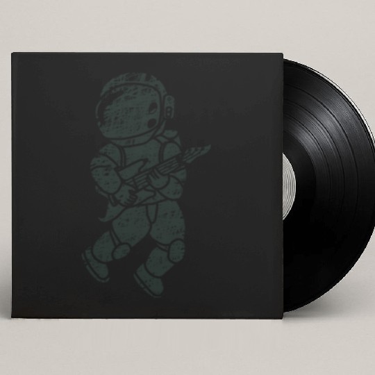 an astronauts playing guitar Custom Vinyl Record Sleeves
