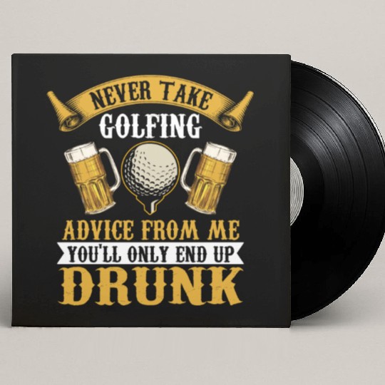 Funny golf beer golfing Custom Vinyl Record Sleeves