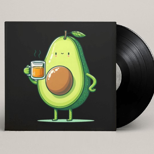 Tea Time Avocado Custom Vinyl Record Sleeves