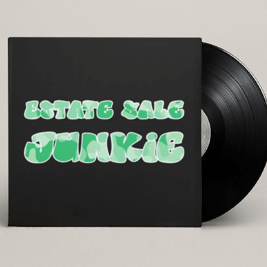 Estate Sale Junkie green camo Custom Vinyl Record Sleeves