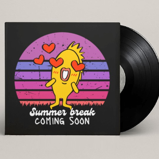 Happy fish Summer break coming soon toddler Custom Vinyl Record Sleeves