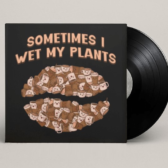 Sometimes I Wet My Plants Plant Lover Gardening Pl Custom Vinyl Record Sleeves