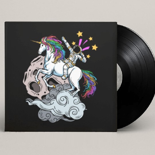 Unicorn Astronaut – Fantastic Rainbow Design Custom Vinyl Record Sleeves