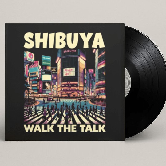 Shibuya Crossing Japan Travel Vacation Japanese Custom Vinyl Record Sleeves