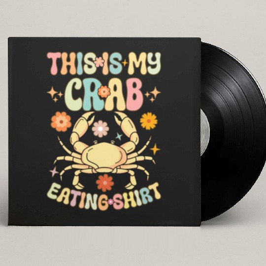 Groovy Crab Lover Seafood Lover Custom Vinyl Record Sleeves