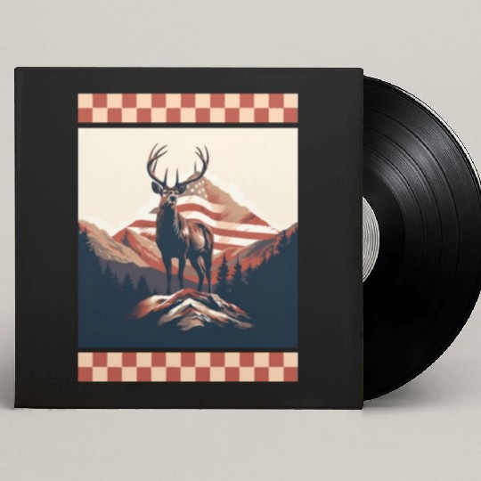 Mountain Range American Flag Rock Camo Deer Peak Custom Vinyl Record Sleeves