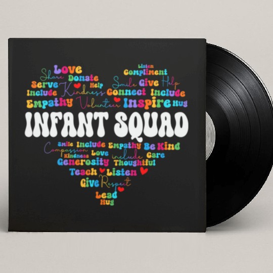 Cute Infant Squad Appreciation Week Back To School Custom Vinyl Record Sleeves