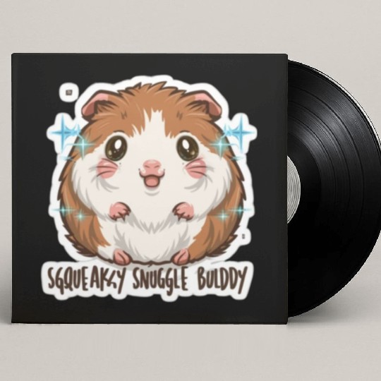 Hamster Lover: Squeaky Snuggle Buddy Custom Vinyl Record Sleeves