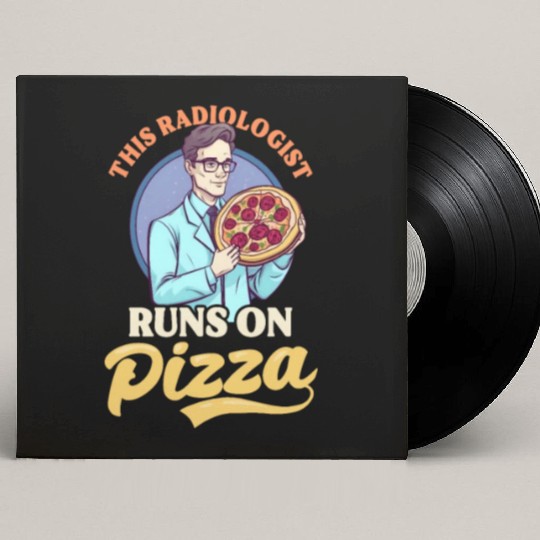 Radiologist This Runs On Pizza Custom Vinyl Record Sleeves