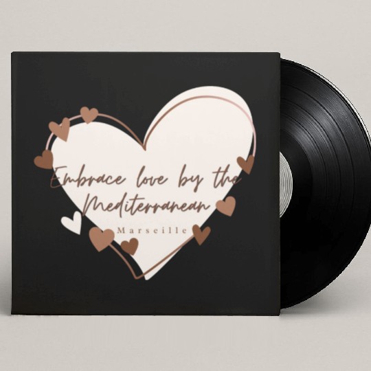 Embrace love by the Mediterranean Custom Vinyl Record Sleeves