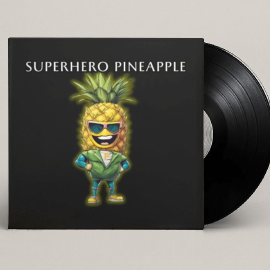Superhero Pineapple Custom Vinyl Record Sleeves