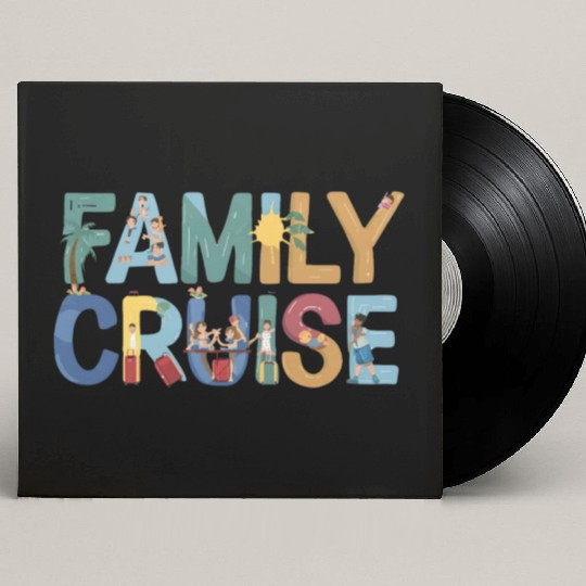 Family Cruise Custom Vinyl Record Sleeves & Matching Vacation Apparel