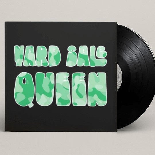 Yard Sale Queen green camo Custom Vinyl Record Sleeves