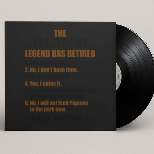 Retirement gift idea Retired Data-Scientist Custom Vinyl Record Sleeves