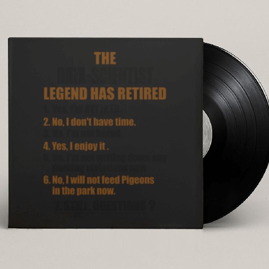 Retirement gift idea Retired Data-Scientist Custom Vinyl Record Sleeves