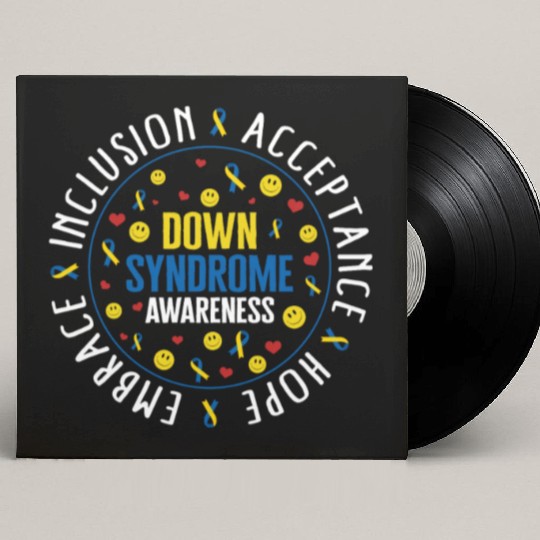 Down Syndrome Awareness Custom Vinyl Record Sleeves, Embrace Inclusion