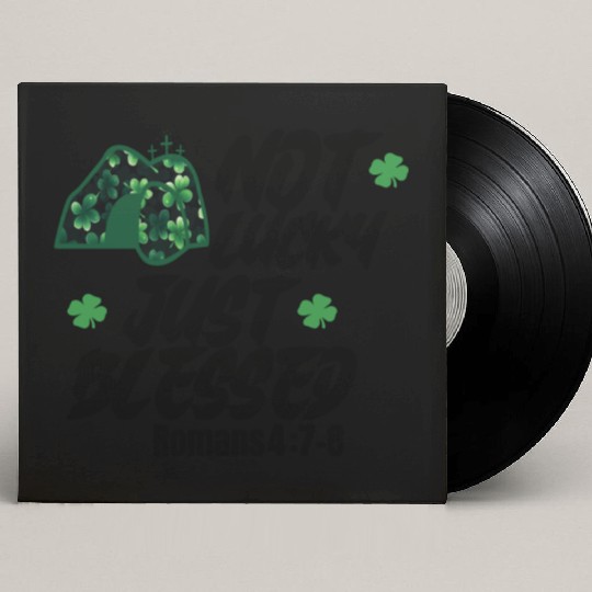 Blessed Beyond Luck: Romans 4:7-8 St. Patrick Custom Vinyl Record Sleeves