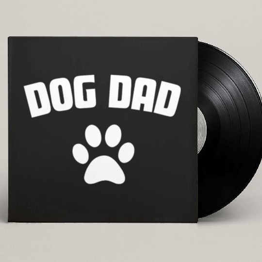 DOG DAD Design ,for dog lovers ,dog owners gift. Custom Vinyl Record Sleeves