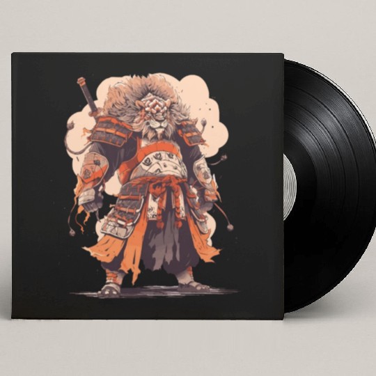 Samurai Katana Sword Anime Lion Manga Warrior Custom Vinyl Record Sleeves