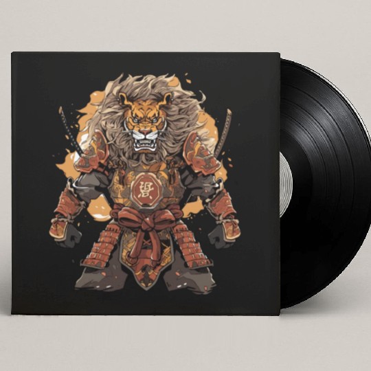 Samurai Katana Sword Anime Lion Manga Warrior Custom Vinyl Record Sleeves
