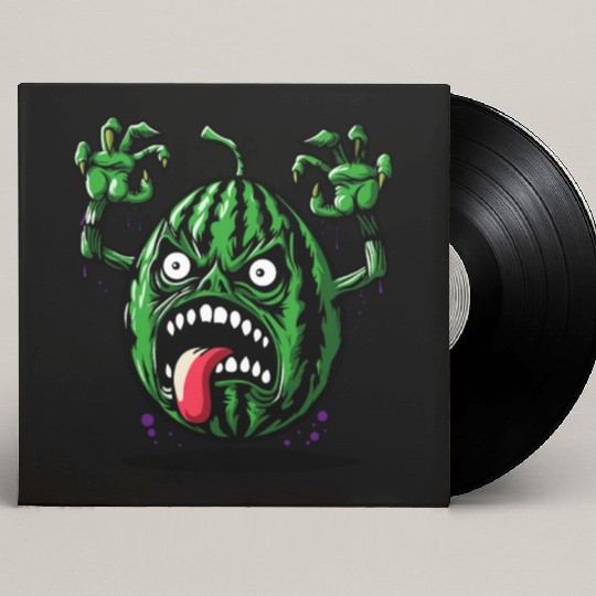 Watermelon Monster Floating Custom Vinyl Record Sleeves