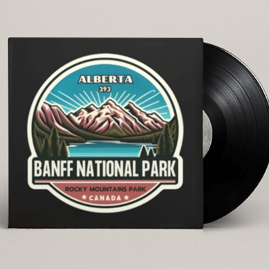 Banff National Park, Alberta Canada grizzly bears Custom Vinyl Record Sleeves