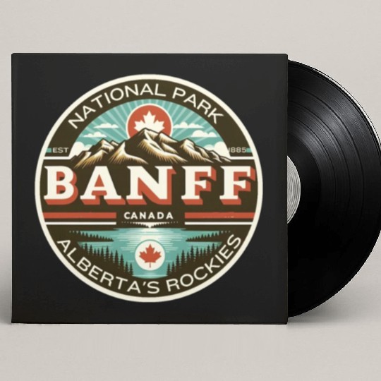 Banff National Park, Alberta Canada grizzly bears Custom Vinyl Record Sleeves