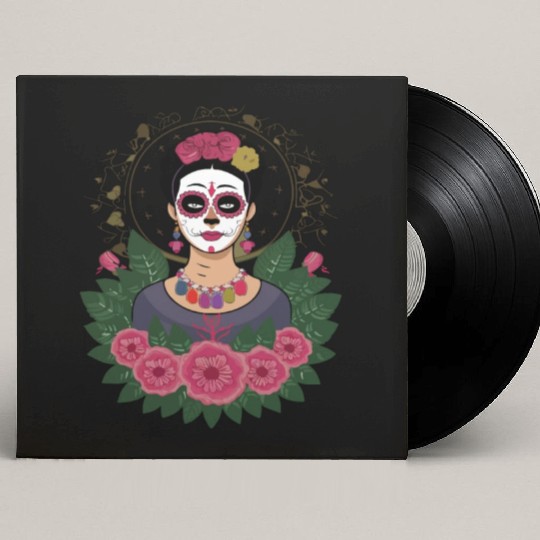 Frida Kahlo Day of the Dead Custom Vinyl Record Sleeves