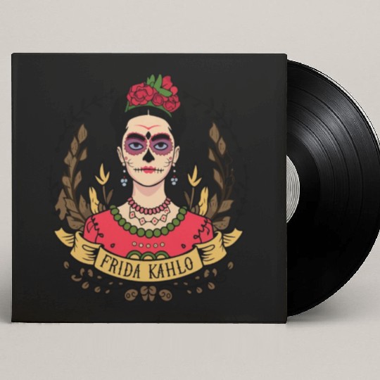 Frida Kahlo Day of the Dead Custom Vinyl Record Sleeves