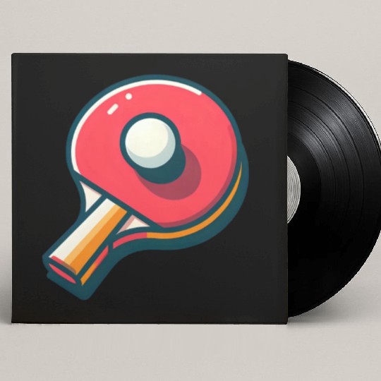 Ping Pong Paddle and Ball Custom Vinyl Record Sleeves