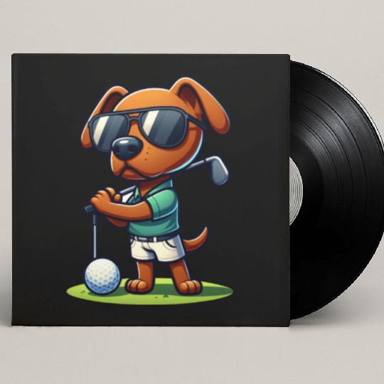 Rhodesian Ridgeback Golfer Golf Course Dog Owner Custom Vinyl Record Sleeves