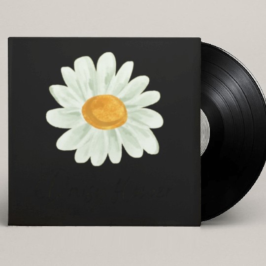 Aesthetic Spring Daisy Flower Custom Vinyl Record Sleeves