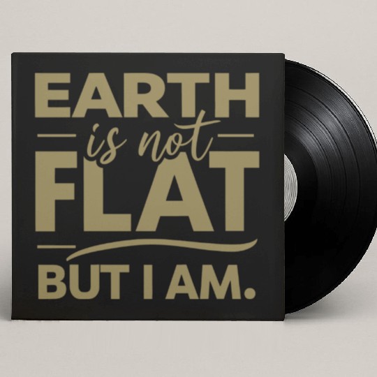 Flat Earth Satire Ironic Jokes Custom Vinyl Record Sleeves