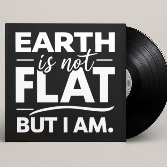 Flat Earth Satire Ironic Jokes Custom Vinyl Record Sleeves