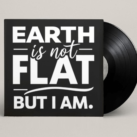 Flat Earth Satire Ironic Jokes Custom Vinyl Record Sleeves