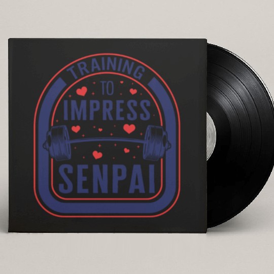 Training To Impress Senpai Gym Anime Custom Vinyl Record Sleeves