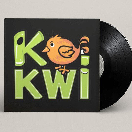 Kiwi Bird Cartoon Custom Vinyl Record Sleeves