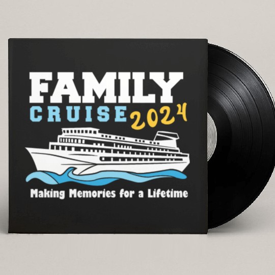 Family Cruise 2024 Cruising Tour Voyage Matching Custom Vinyl Record Sleeves