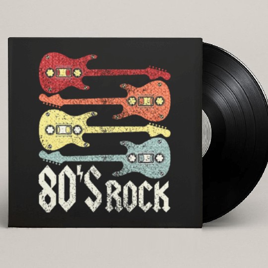 80s Rock Band Guitar Cassette Tape 1980s Custom Vinyl Record Sleeves