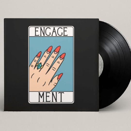 Engagement - Engaged Tarot Card - Wedding Proposal Custom Vinyl Record Sleeves