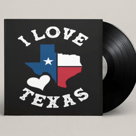 Texas I Love Custom Vinyl Record Sleeves