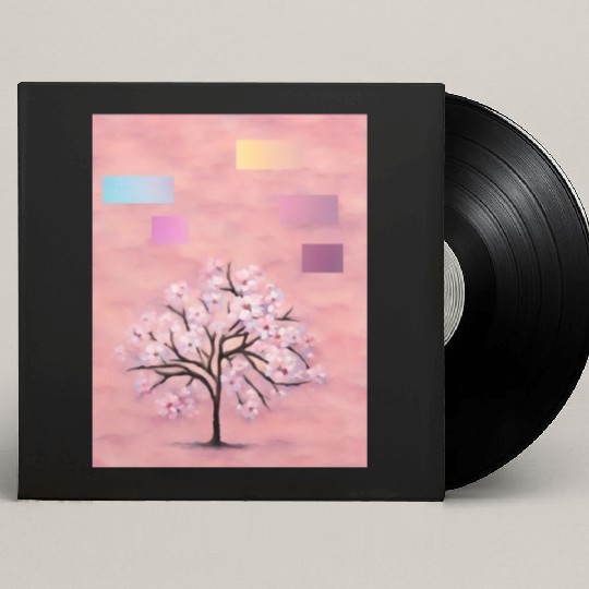 Cherry Blossom Tree, Nature,Green Earth Series Custom Vinyl Record Sleeves