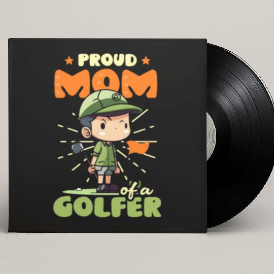 Golfing Mom Proud Mom Of Golfer Custom Vinyl Record Sleeves