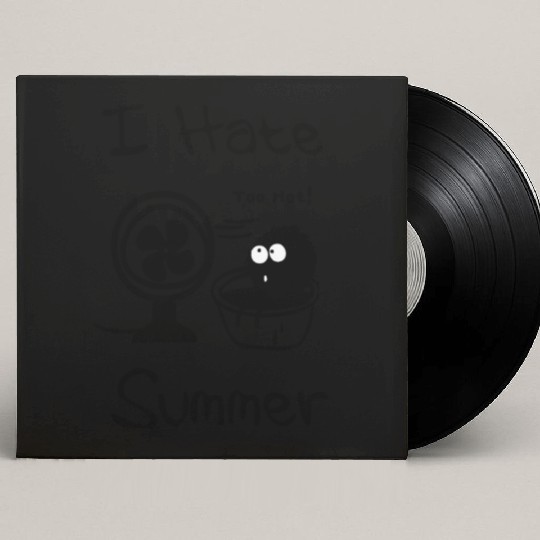 I hate summer typography creative design Custom Vinyl Record Sleeves