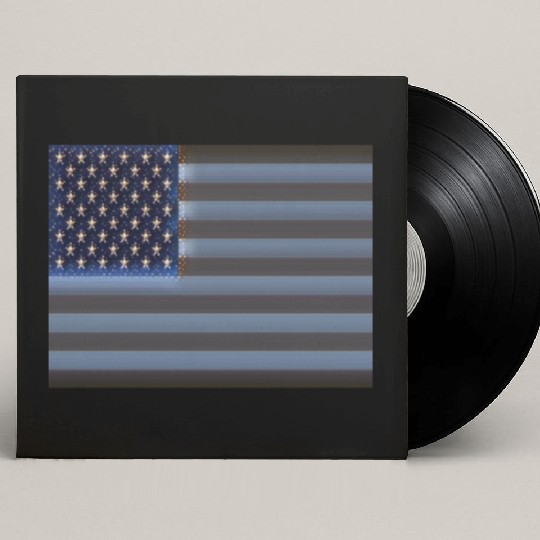 USA Flag with Space Stars & Stripes design Custom Vinyl Record Sleeves