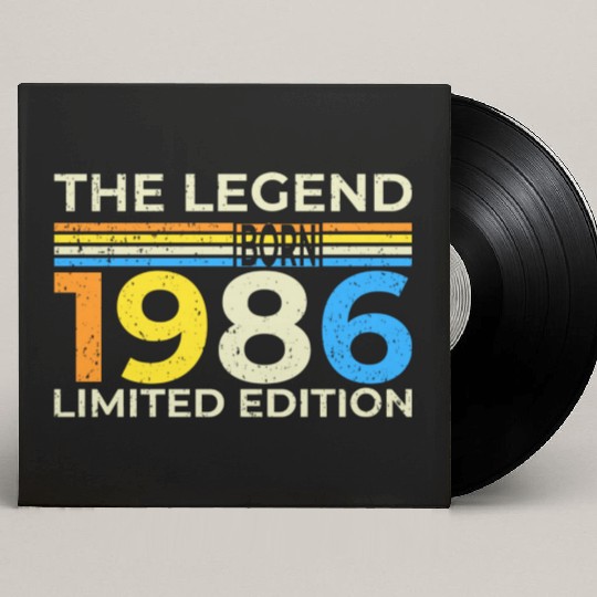 The Legend 1986 Logo Design Limited Edition Custom Vinyl Record Sleeves